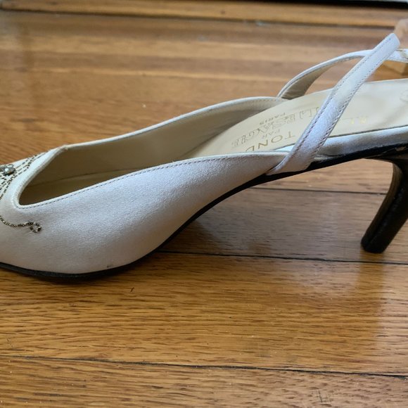 Alain Tondowski Silk & Rhinestone Shoes - Picture 3 of 6